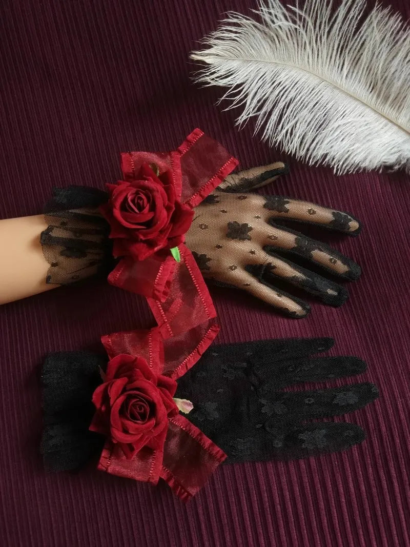 Rose Princess Lace Gloves