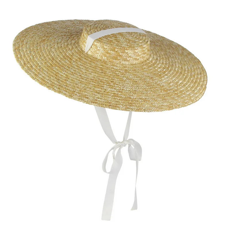 Elegant Handmade Ribbon Sun Hat