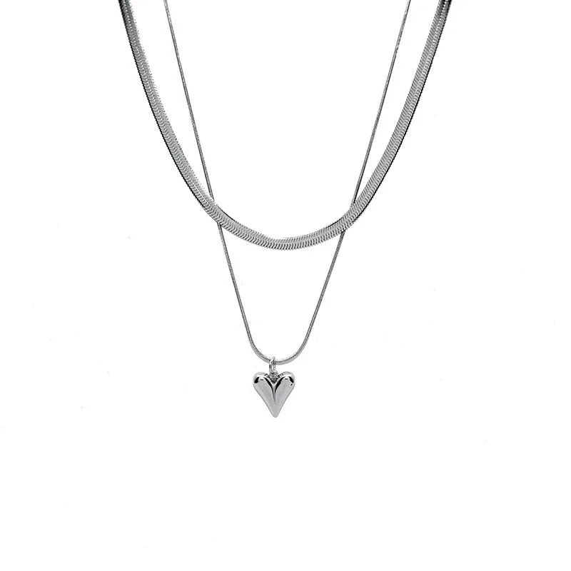 Double Layered Heart Necklace