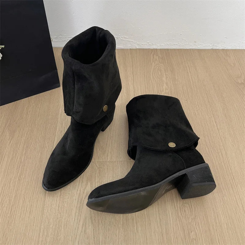 Vintage Style Knee High Boots