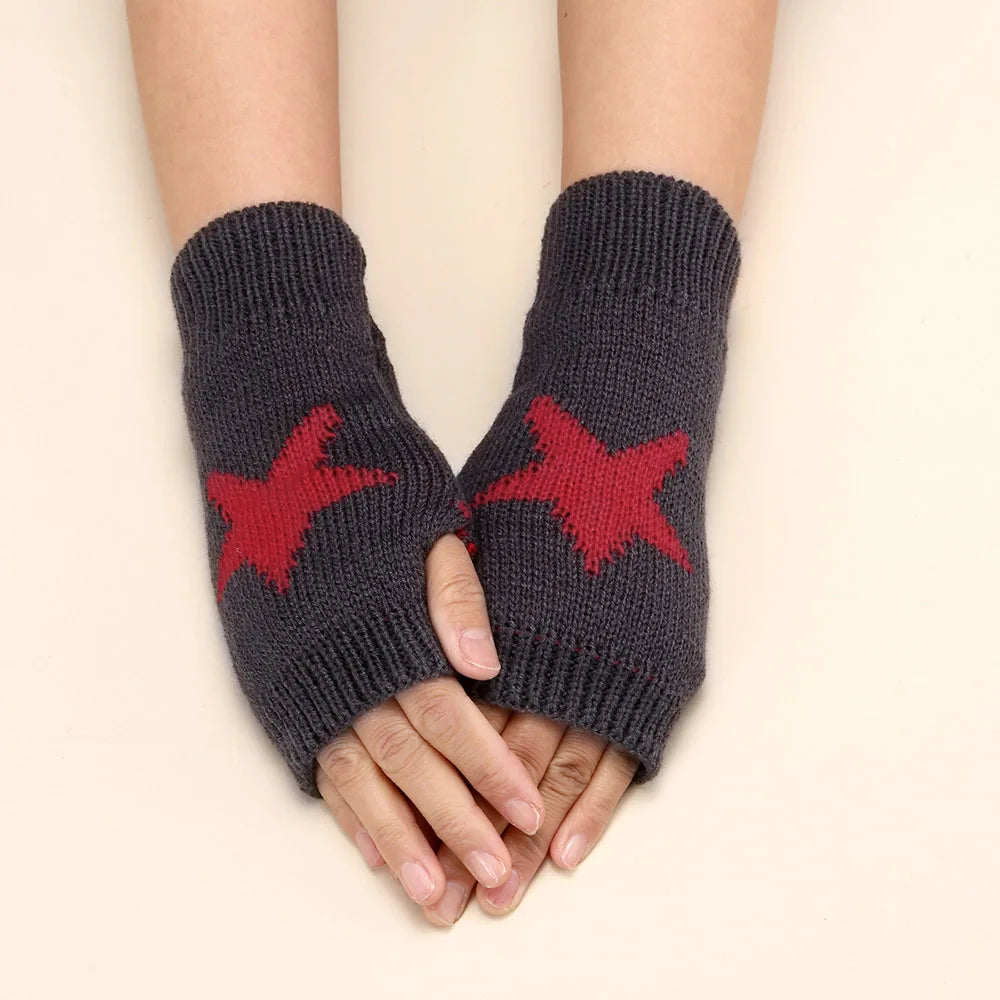 Knitted Star Gloves