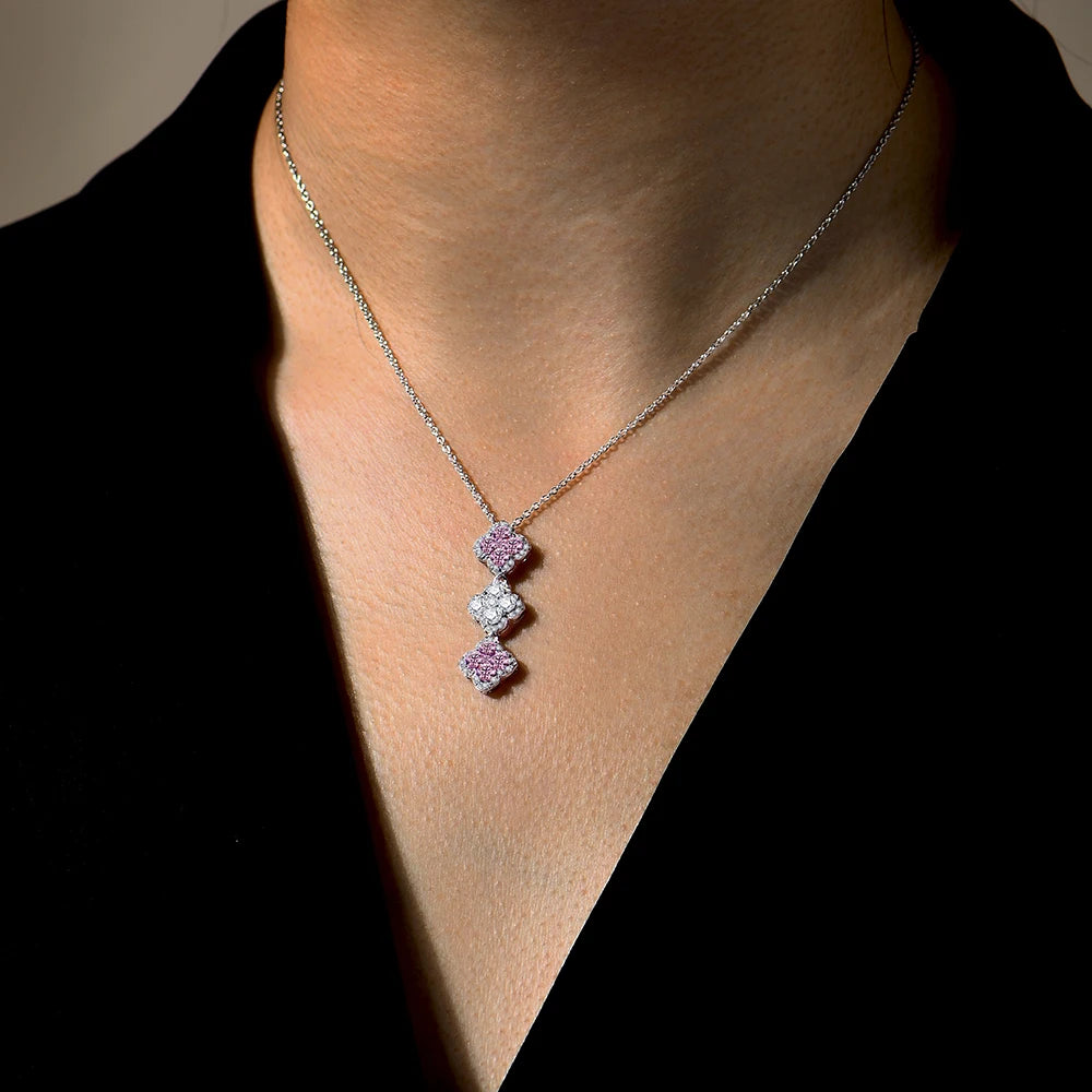Triple Clover Moissanite Necklace