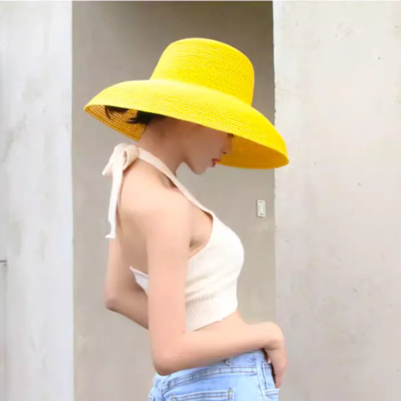 Elegant Hepburn Style Straw Hat